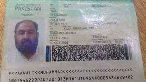 Passport found at the drone attack site. (Photo: Twitter/<a href="https://twitter.com/sayedsalahuddin/status/734668810444283905">@sayedsalahuddin</a>)