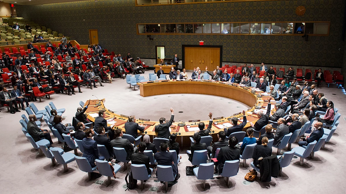 United Nation Security Council on Friday, April 29, 2016 at United Nations headquarters. (Rick Bajornas/The United Nations via AP)