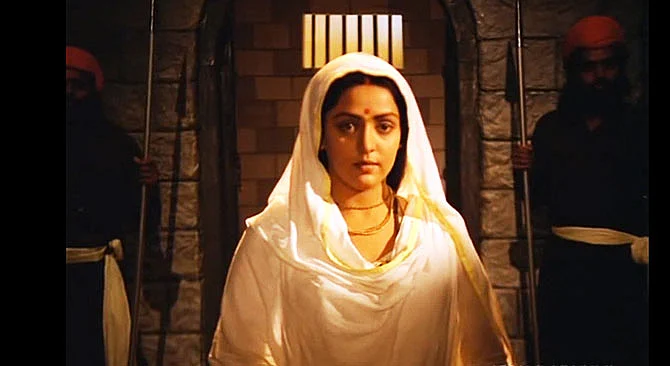 Hema Malini in a scene from Gulzar’s <i>Meera</i> (1979)