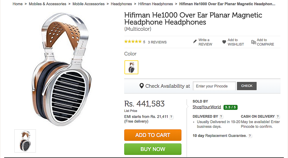 Price: Rs 441,583 (Photo: Flipkart) 