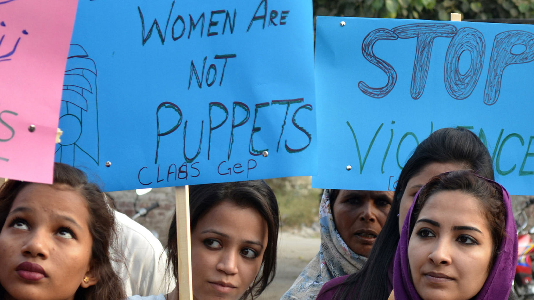 Pakistani women protest against violence on women in Lahore, Pakistan in 2015. (Photo: IANS)