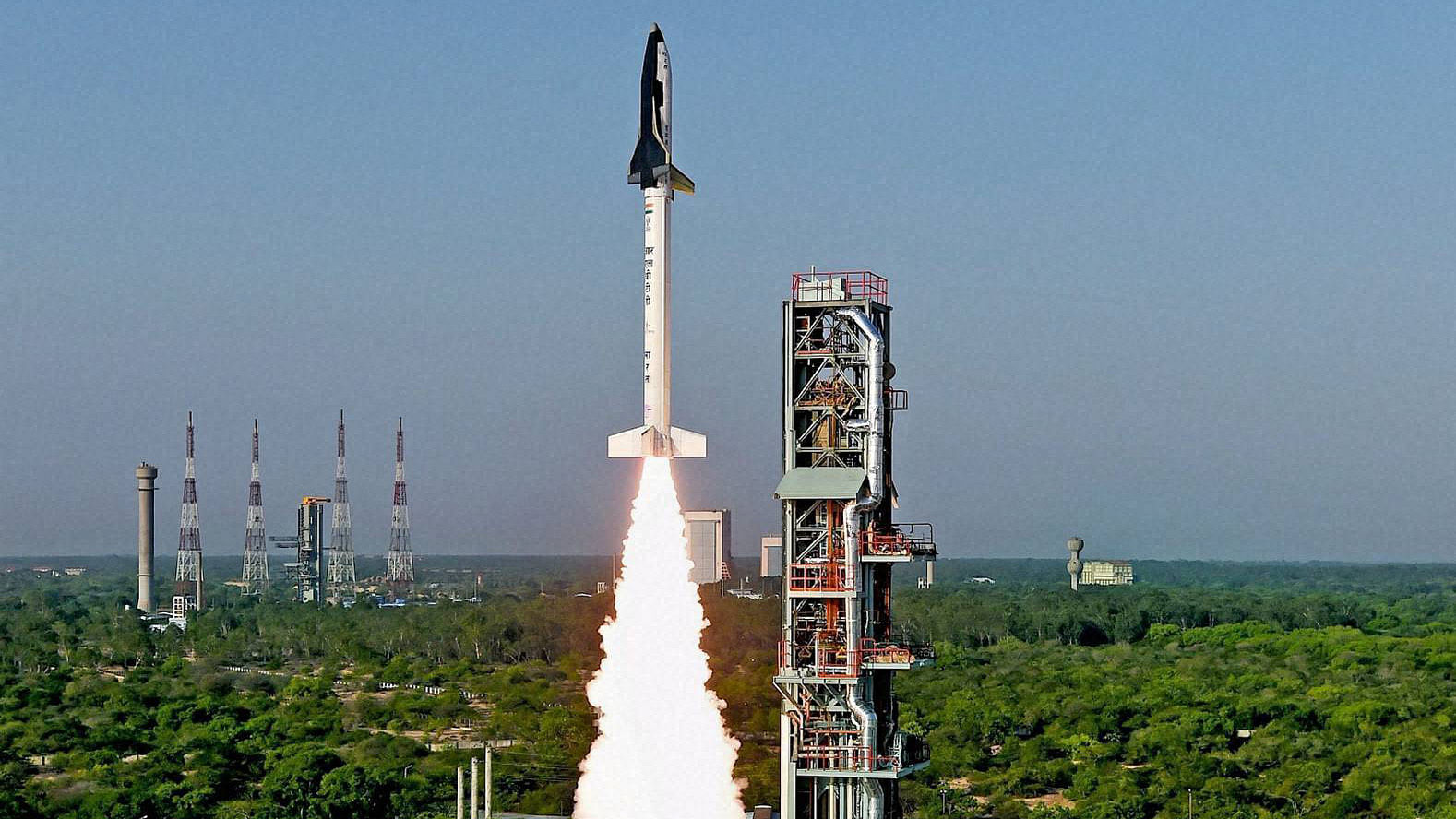 Last Monday ISRO launched India’s first indigenously made space shuttle- the Reusable Launch Vehicle (RLV) in Sriharikota, Andhra Pradesh. (Photo: PTI)