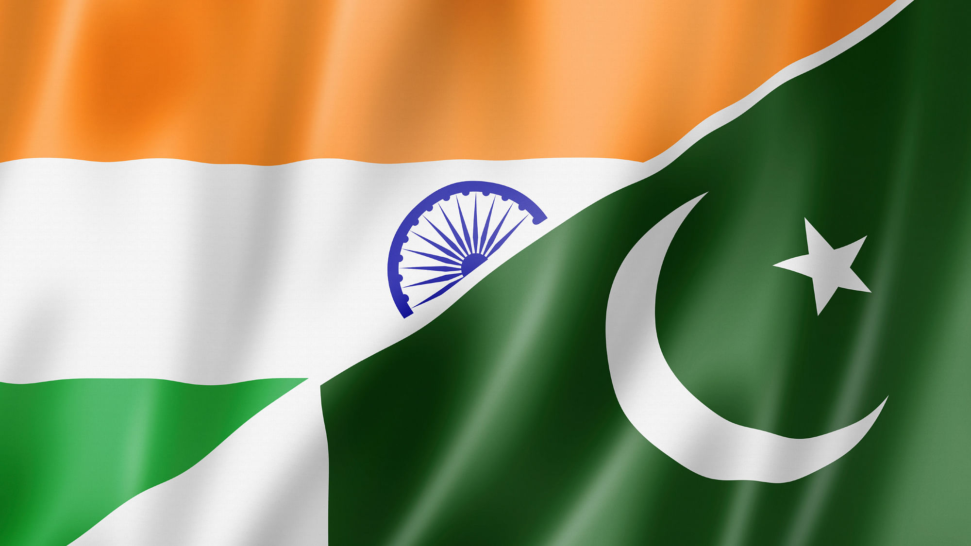 Flags of India and Pakistan.&nbsp;