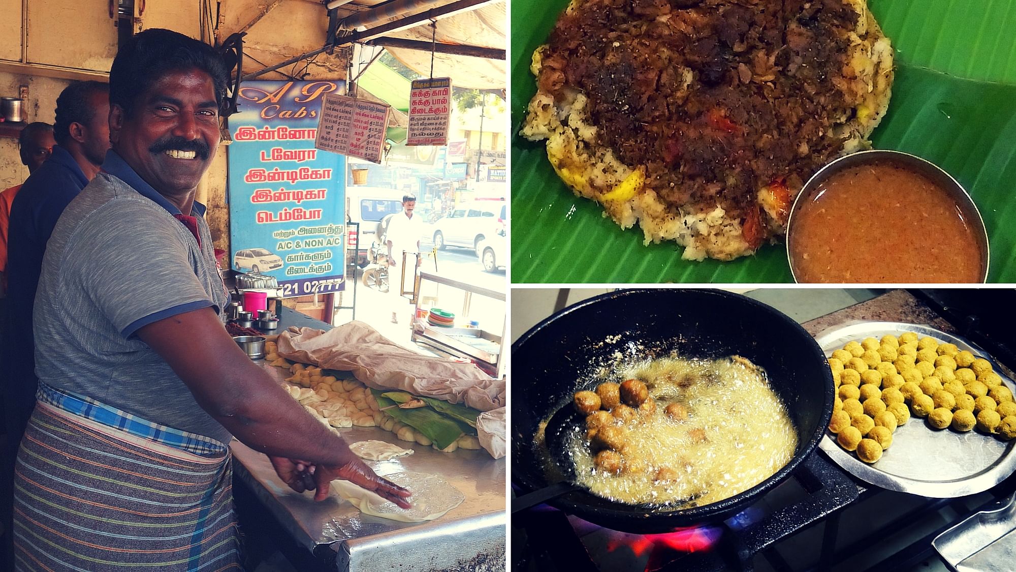 From idlis and desserts to <i>parottas</i> and mutton balls, Madurai is a town full of delicious surprises. (Photo Courtesy: Ashwin Rajagopalan; Image Altered by <b>The Quint</b>)