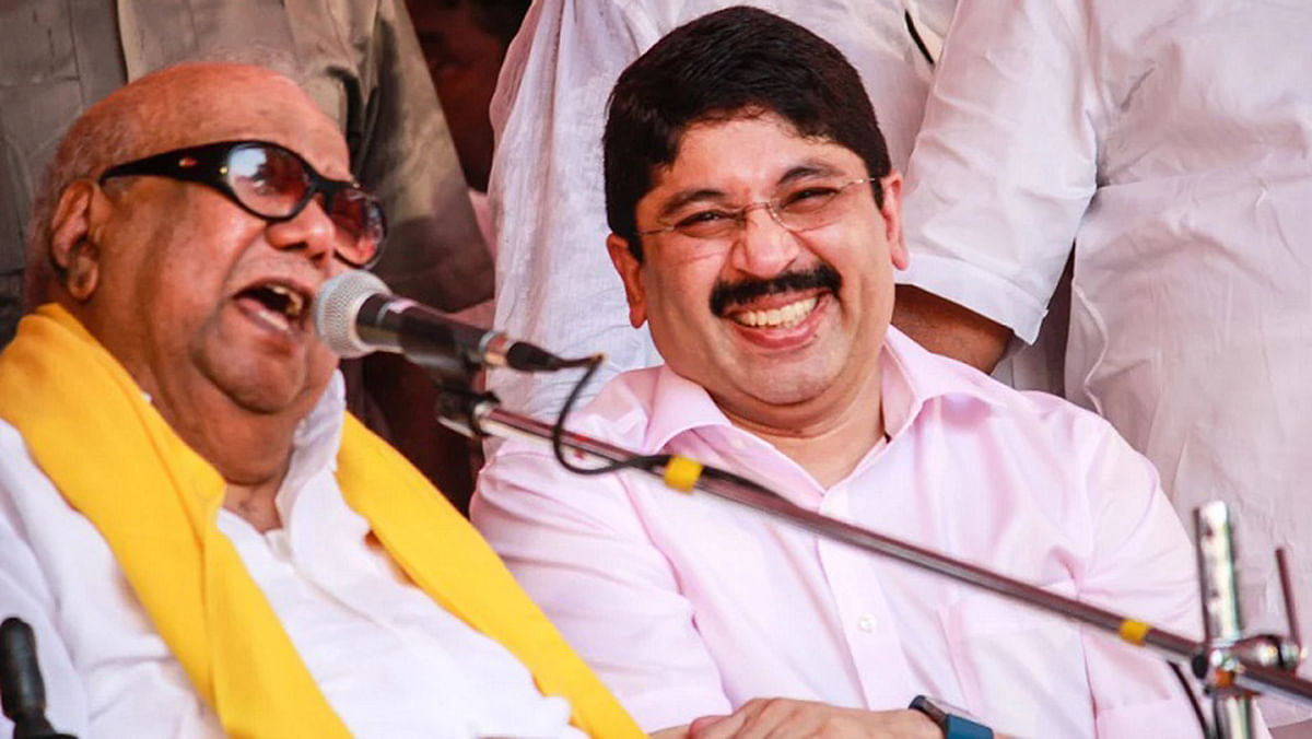 Dayanidhi is seen sitting next to Karunanidhi during rallies, and A Raja continues to campaign in his key districts.