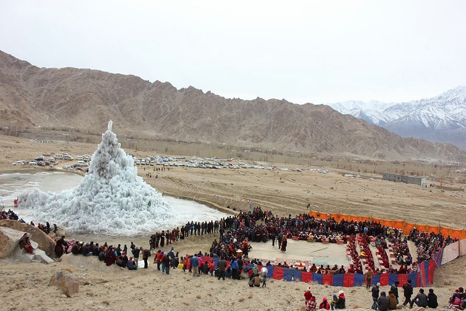 The artificial glaciers of Ladakh.