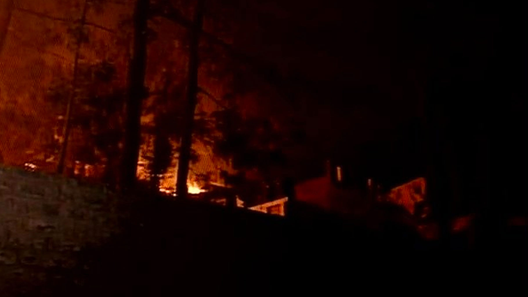 Panic gripped Lawrence school,  as fires raging in adjoining forests advanced towards the school. (Photo Courtesy: ANI)