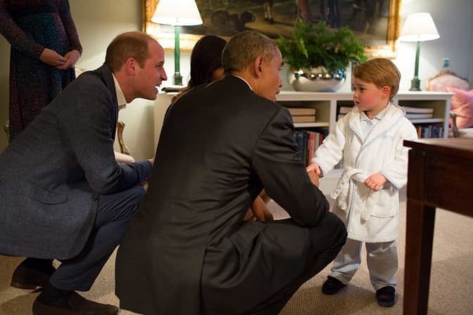 A jibe at Donald Trump, a joke about young Prince George meeting him in a bathrobe, Obama kept the crowd in splits.