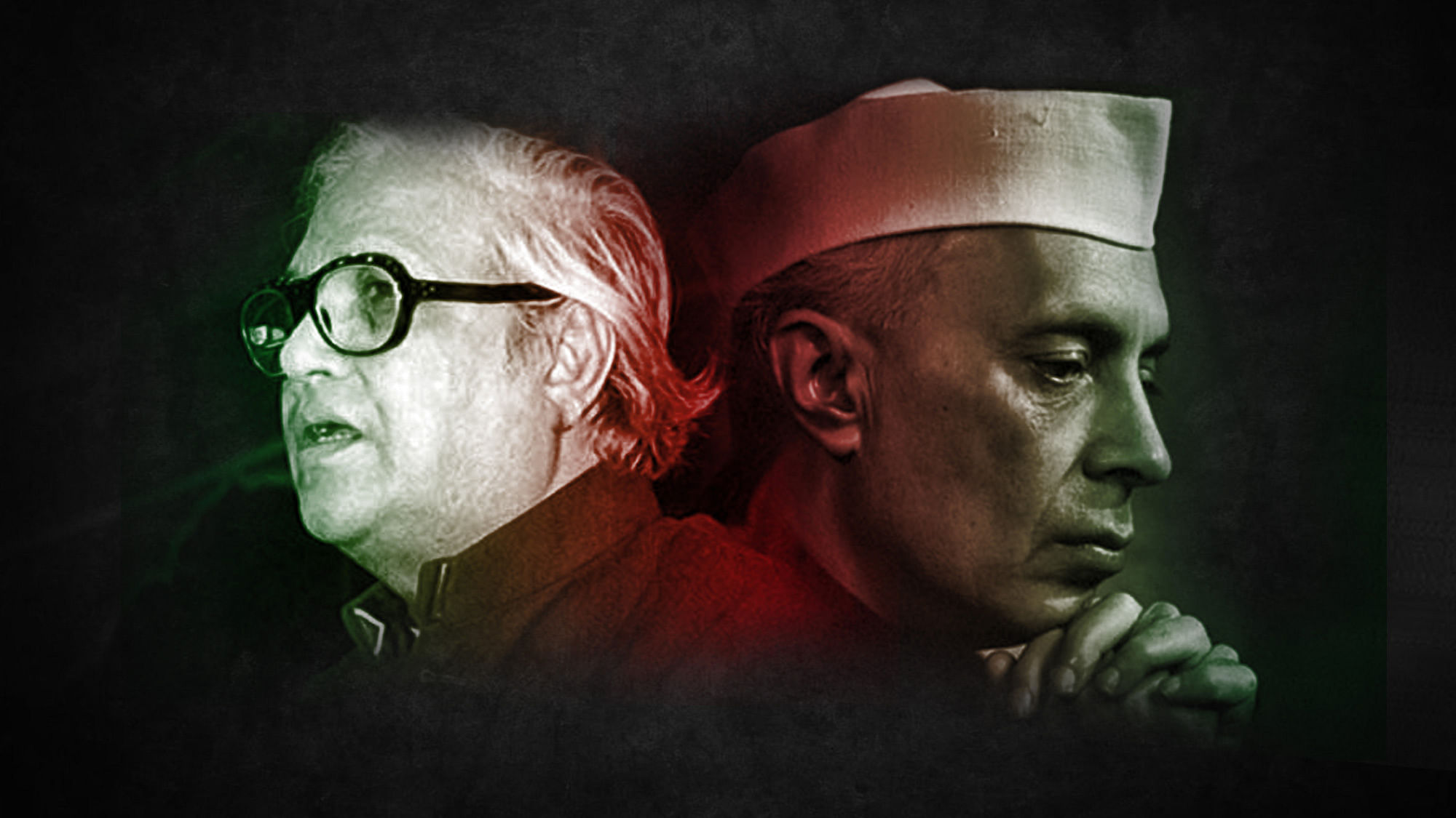 Poet Majrooh Sultanpuri (L) and Jawaharlal Nehru.&nbsp;