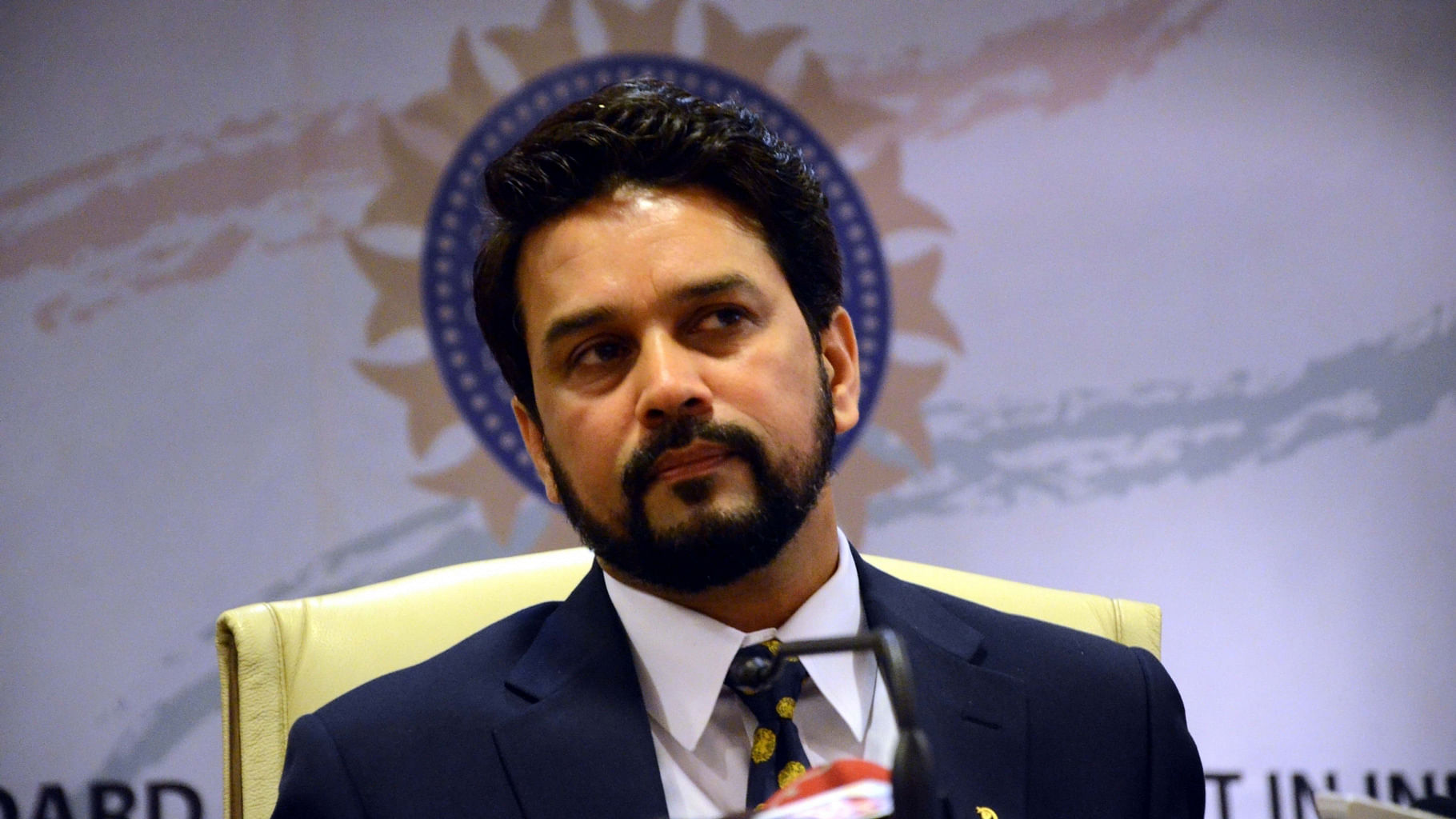 

BCCI president Anurag Thakur addresses a press conference in Mumbai on 21 May 2016. (Photo: IANS)