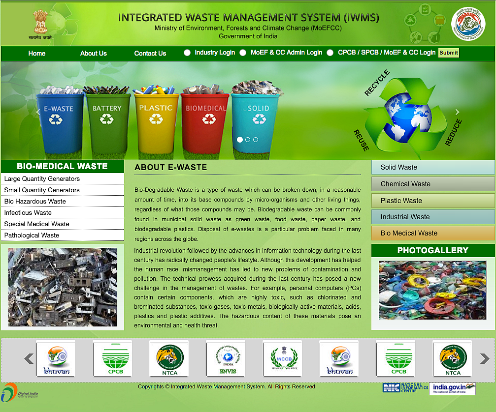 The government is taking action on waste. (Photo Courtesy: Ministry of Environment, Forests and Climate Change website screengrab)