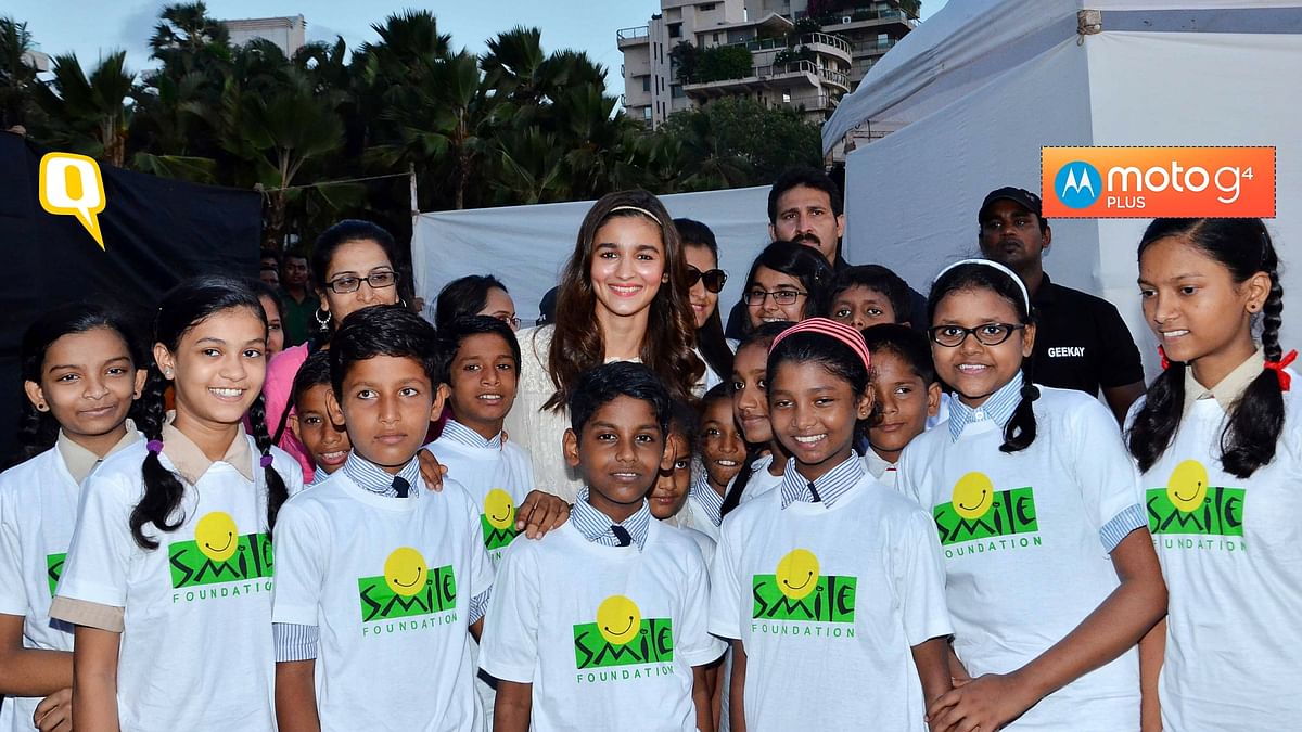 Alia Bhatt at the launch of a pop-up store for underprivileged kids. (Photo: Yogen Shah)