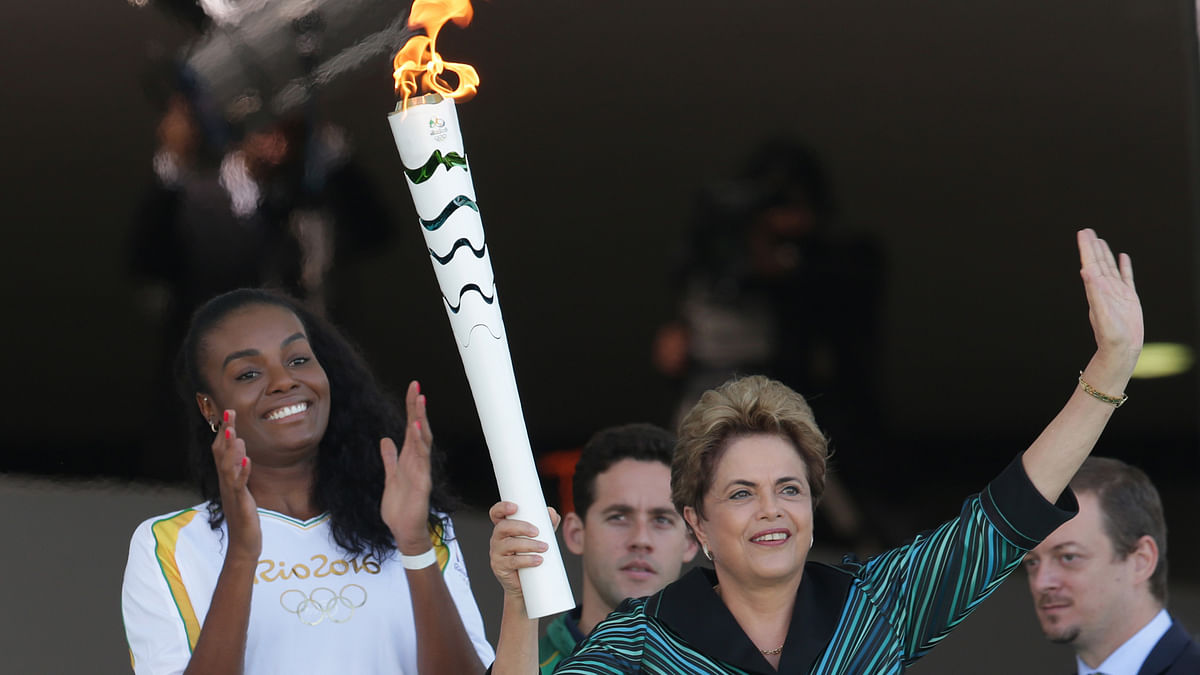 

The torch will pass through more than 300 towns & cities in Brazil before arriving at the Maracana Stadium in Rio.