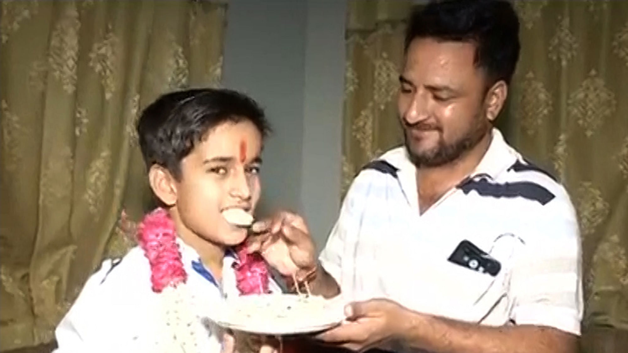 Aabhas Sharma, a child prodigy, has cleared the higher secondary exam conducted by the Rajasthan Board of Secondary Education (RBSE) at the age of 12. (Photo: ANI screengrab