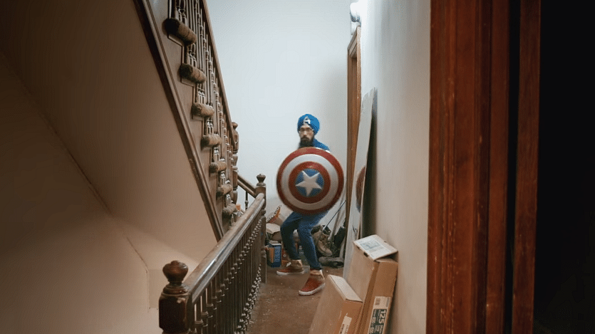 Vishavjit Singh, a political cartoonist occasionally transforms into ‘Sikh Captain America.’