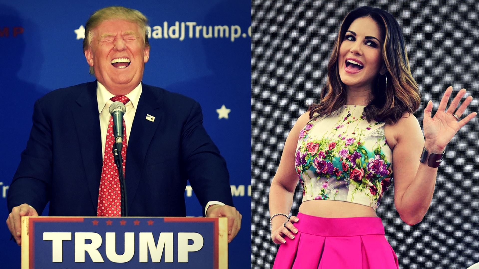 There’s one thing that Donald Trump and Sunny Leone have in common. Read on to find out! (Photos: Twitter)