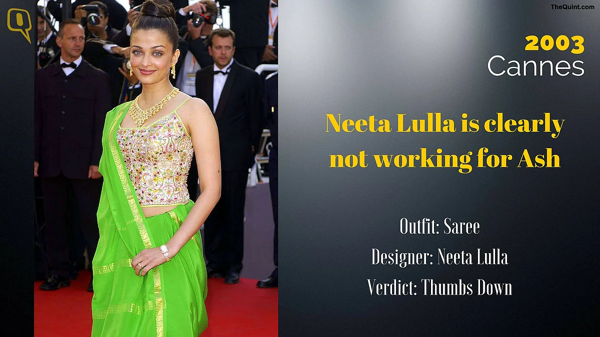 Cannes 2003: Neeta Lulla is clearly not working for Ash.