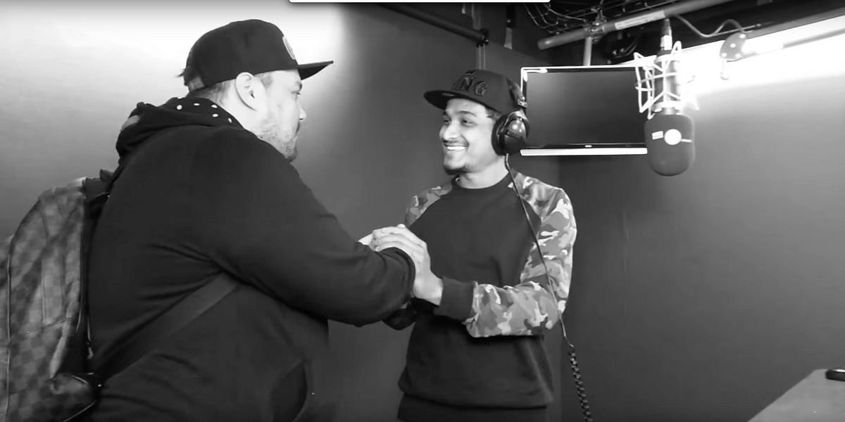 Vivian Fernandes aka Divine freestyles and spit bars on the go when BBC host, Charlie Sloth throws beats at him