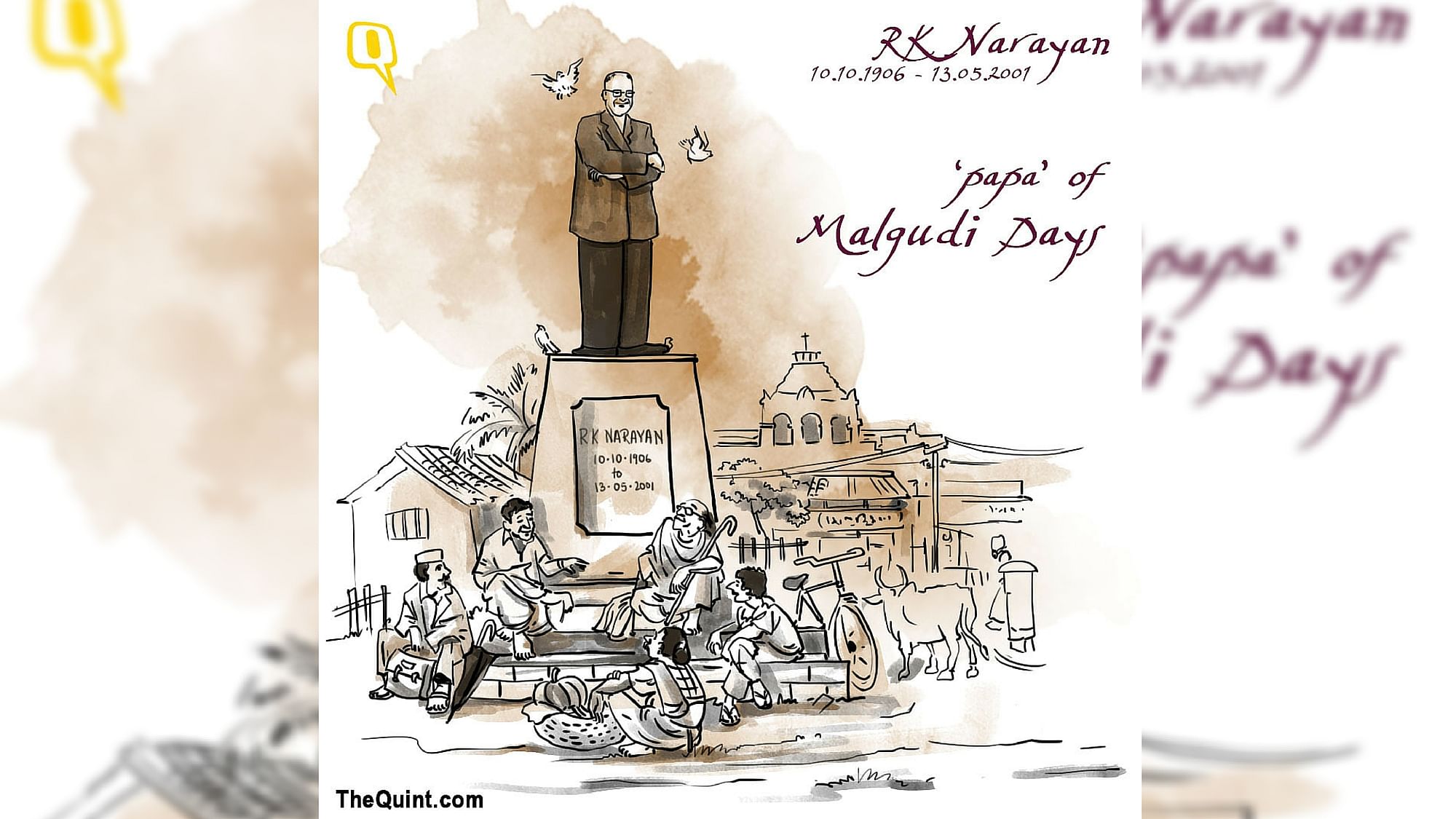 RK Narayan is known for his simple, subtle yet humorous style of writing.