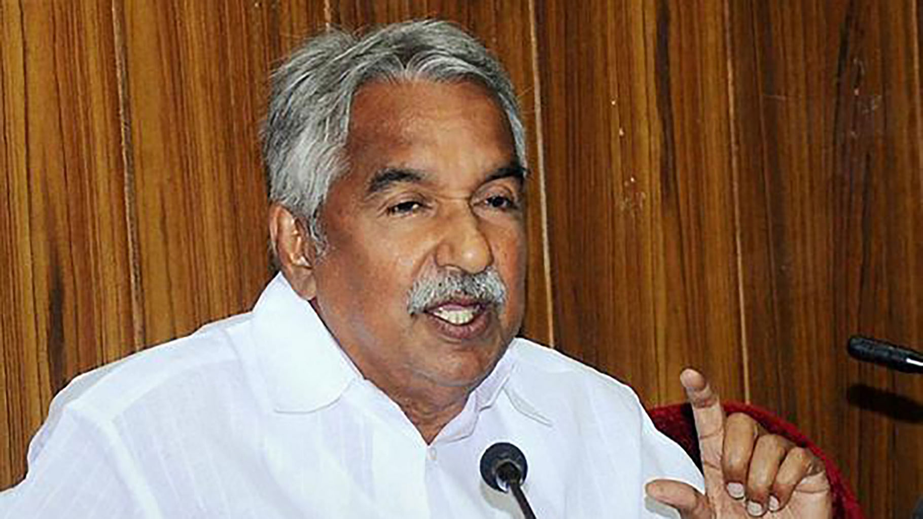 Kerala Chief Minister Oommen Chandy today visited the ailing mother of the victim admitted to a hospital in Perumbavoor. (Photo: PTI)