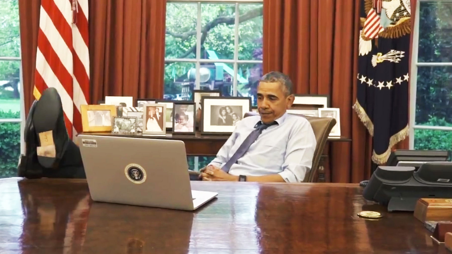 US President Barack Obama starring in his own spoof video. (Photo Courtesy: video screengrab)