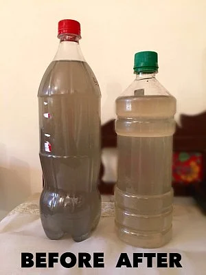 This is the image Art of Living uses as evidence that the Yamuna is cleaner because of the “enzyme,” <a href="http://srisriravishankar.org/yamuna-and-the-world-culture-festival/">taken from</a> their blog.