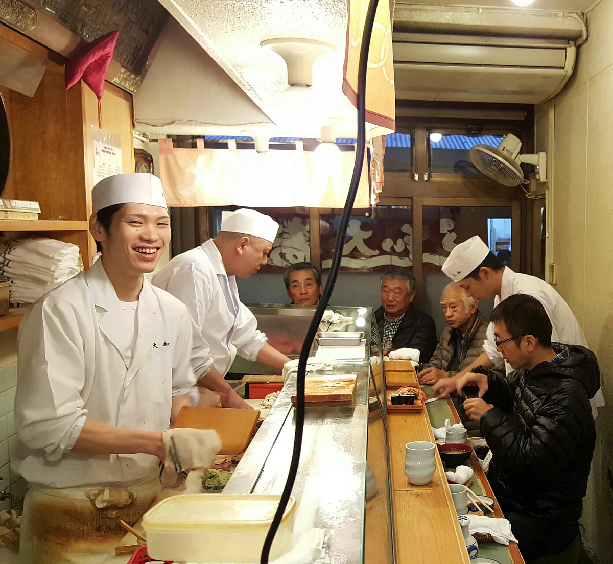 Happy chefs at Daiwa Sushi. (Photo Courtesy: Ashwin Rajagopalan)