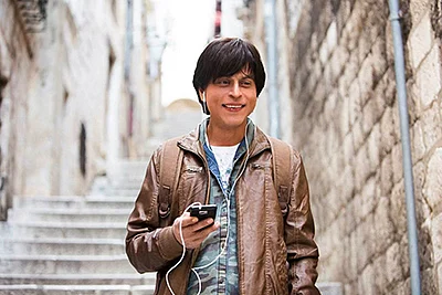 Shah Rukh Khan in a scene from <i>Fan</i>