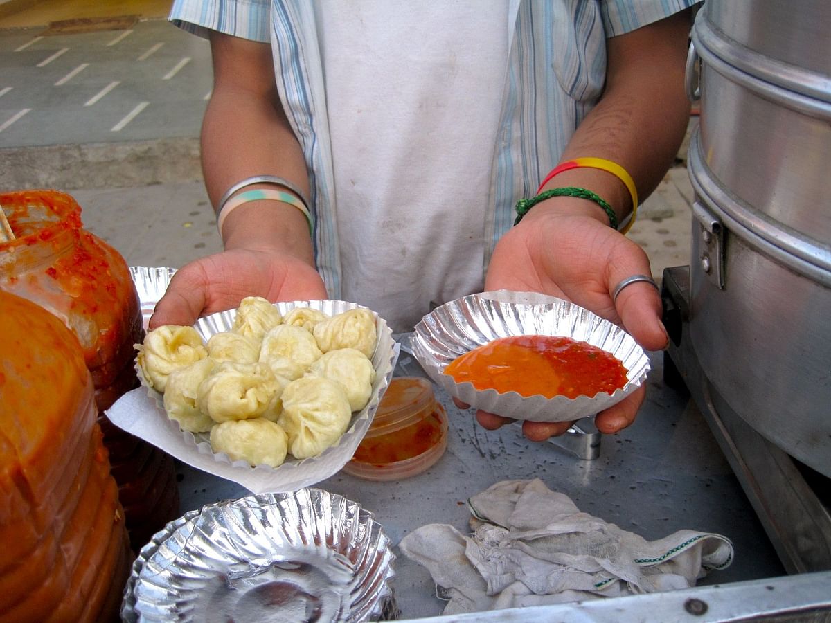 

Happiness is eating street food in India, because first we eat and then we do everything else!
