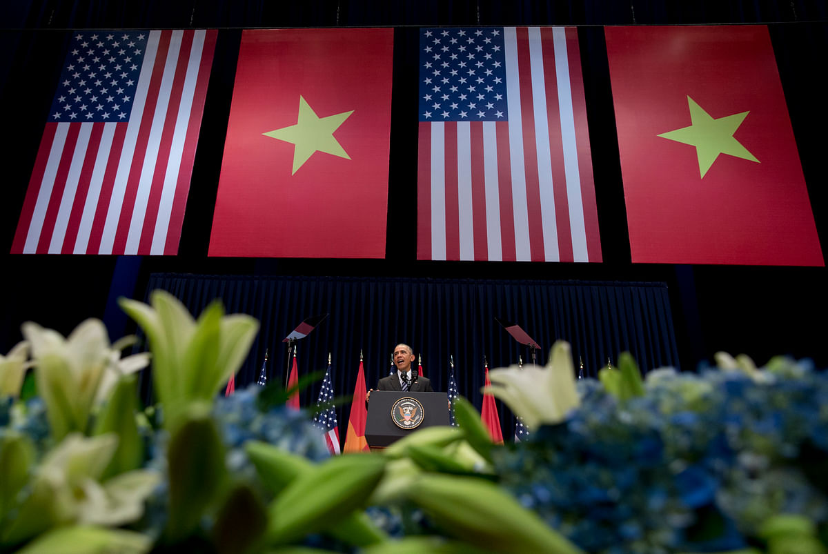 On his trip to Vietnam, President Obama lifted the arms embargo against Vietnam.