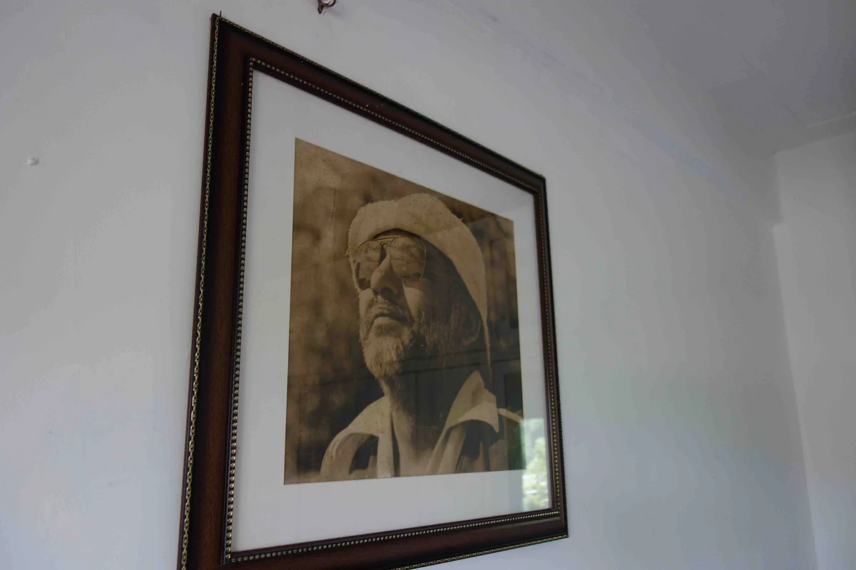 One of BR Ishara’s black and white photos which adorn Rehana Sultan’s wall (Photo: Khalid Mohamed)