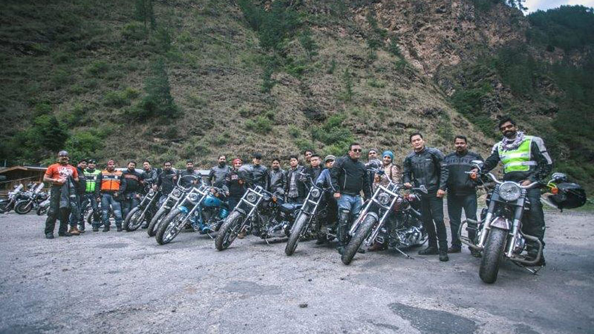 Harley owners went from Phuntsholing to Thimphu, Paro, Punakha and Tsirang through scenic locations.