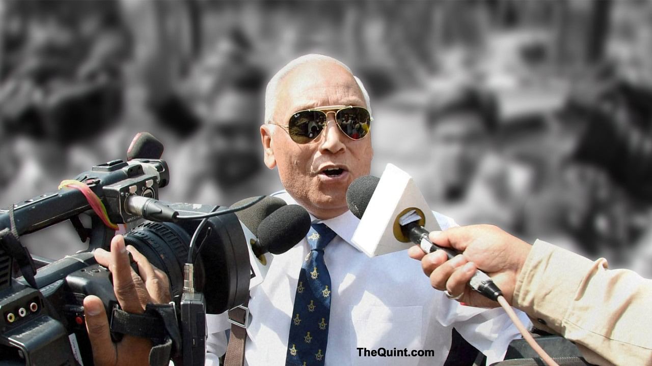 Former Indian Air Force Chief SP Tyagi. (Photo: PTI/Altered by <b>The Quint</b>)