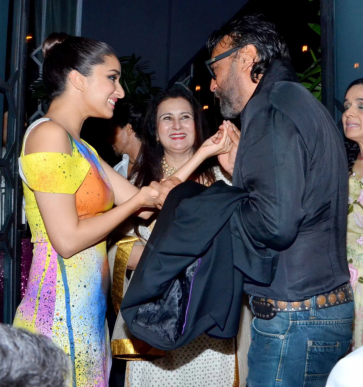 Shraddha Kapoor with Jackie Shroff. (Photo: Yogen Shah)