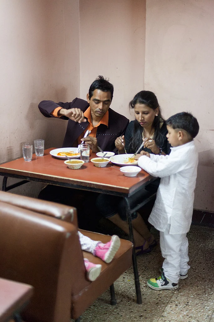 A family dine at the Indian Coffee House, Chandigarh. (Photo: Sent by Stuart Freedman)