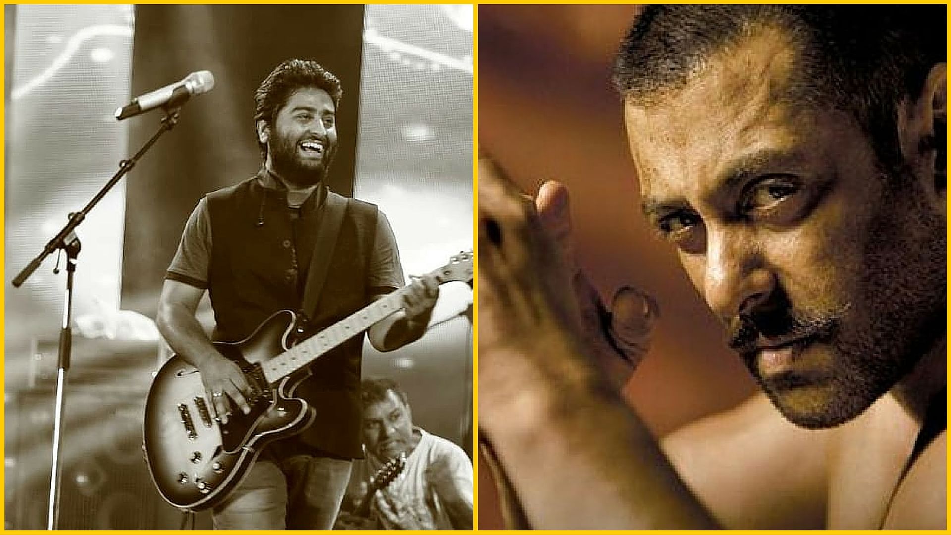 Playback singer Arijit Singh (Photo: Facebook/@Arijit Singh) and Salman Khan in a still from <i>Sultan </i>