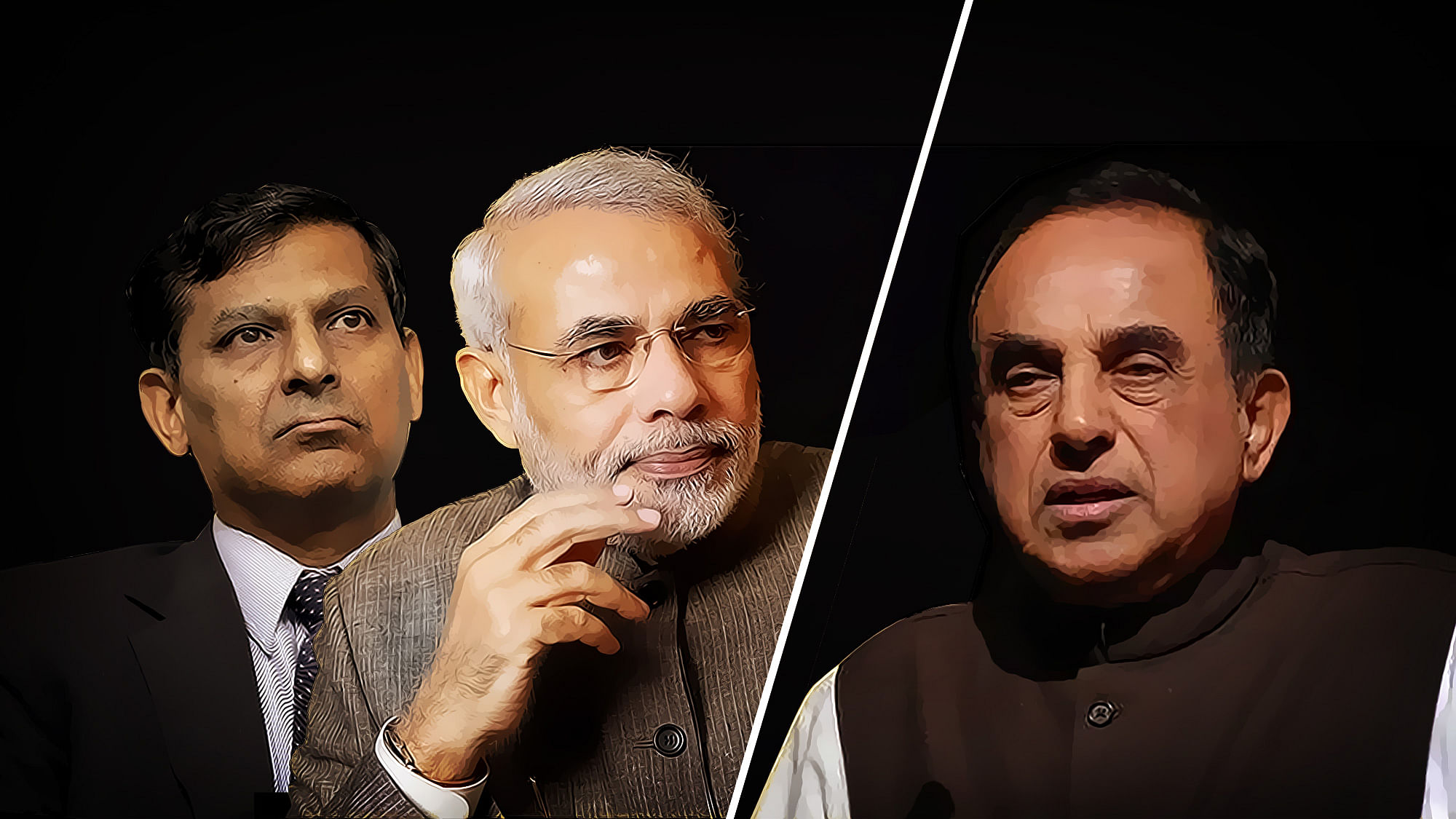 PM Narendra Modi backed outgoing RBI governor Raghuram Rajan and snubbed Subramanian Swamy in an interview to <i>Times Now</i>. (Photo: <b>The Quint</b>)
