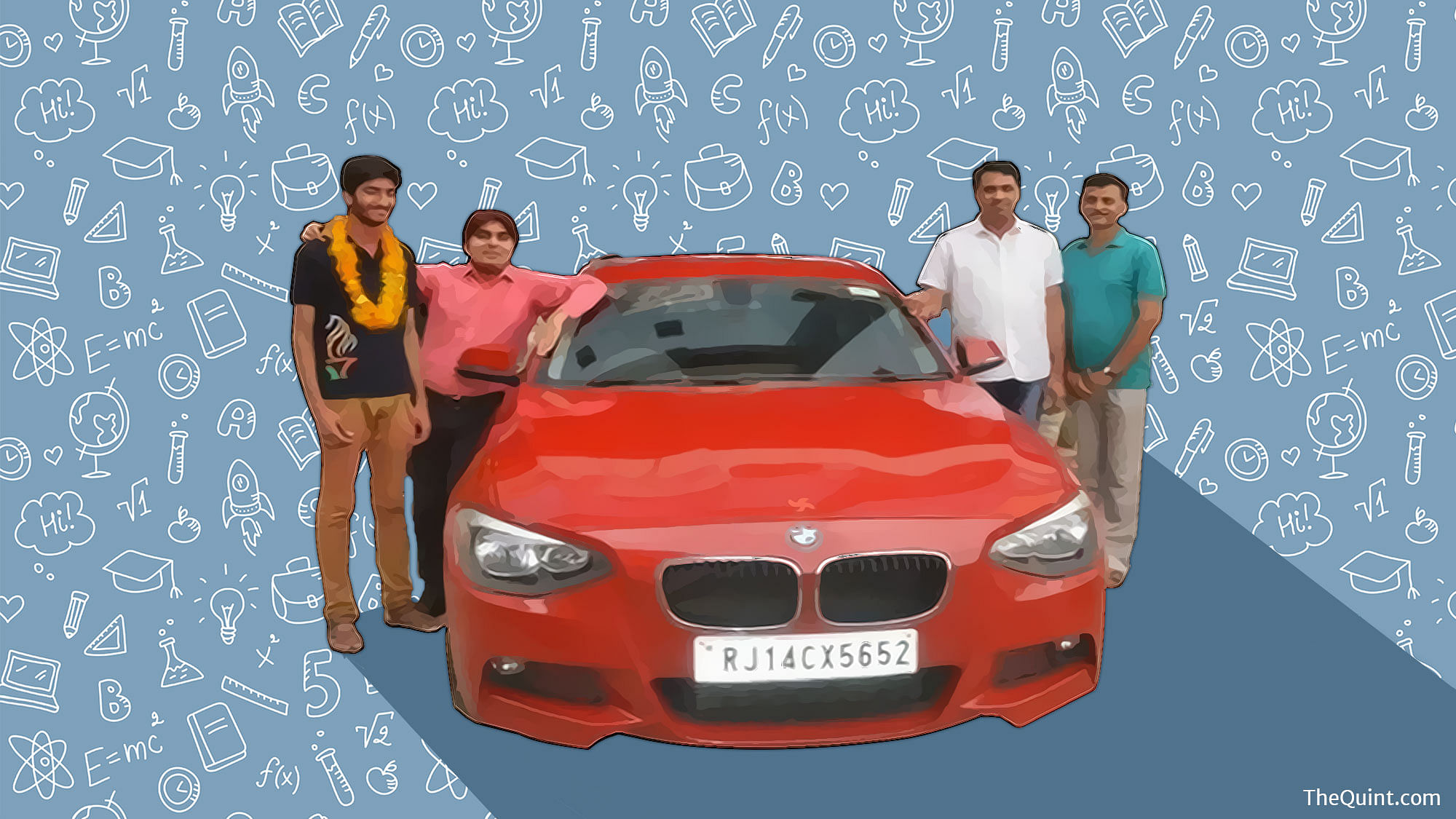Tanmay Shekhawat is now the proud owner of a BMW. (Photo altered by The Quint)