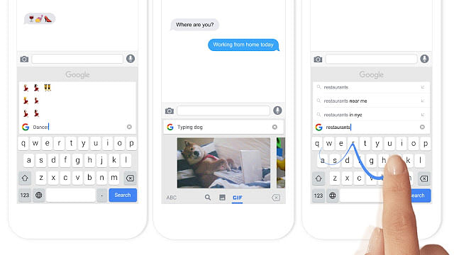 The latest keyboard app from Google lets users search from the keyboard itself.