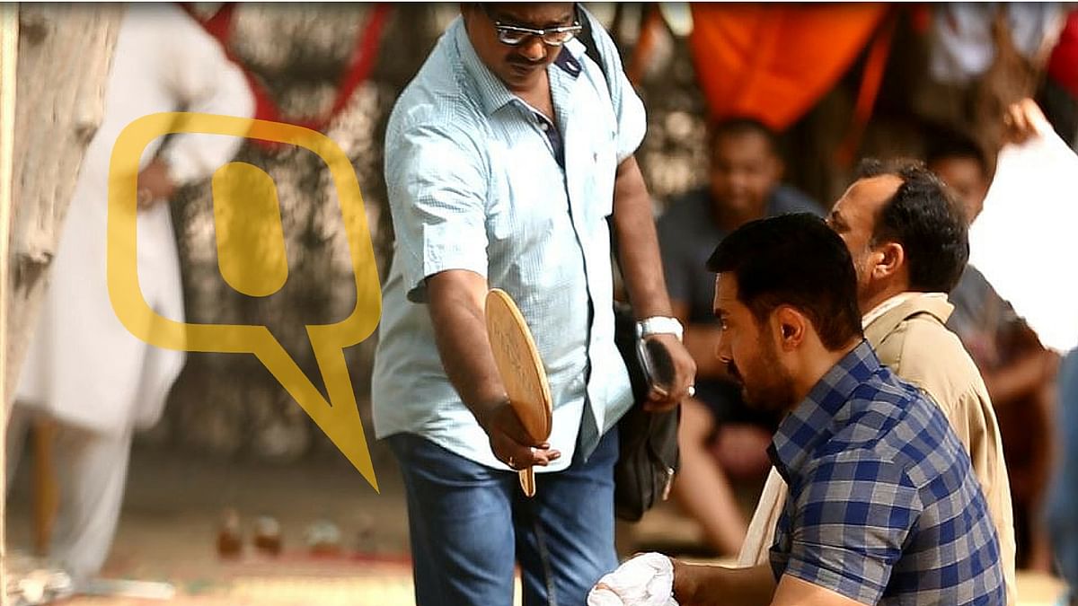 Catch Aamir Khan at his beefy best on the sets of ‘Dangal’, after putting on 95 kgs last year for the movie.