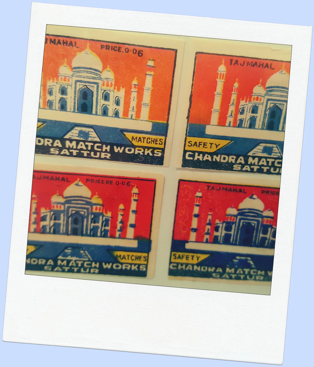 Taj Mahal matchbox covers. (Photo: <b>The Quint</b>)
