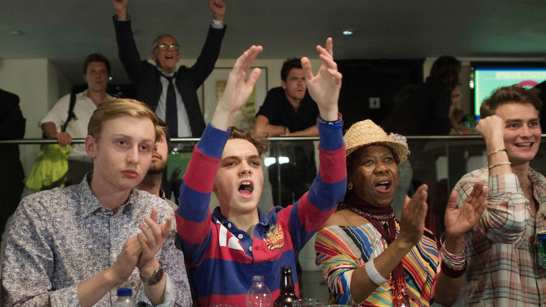 

Supporters of leaving the EU celebrate at a party hosted by Leave.EU in central London as they watch results come in from around the country after  EU referendum,  June 24, 2016. (Photo: AP)