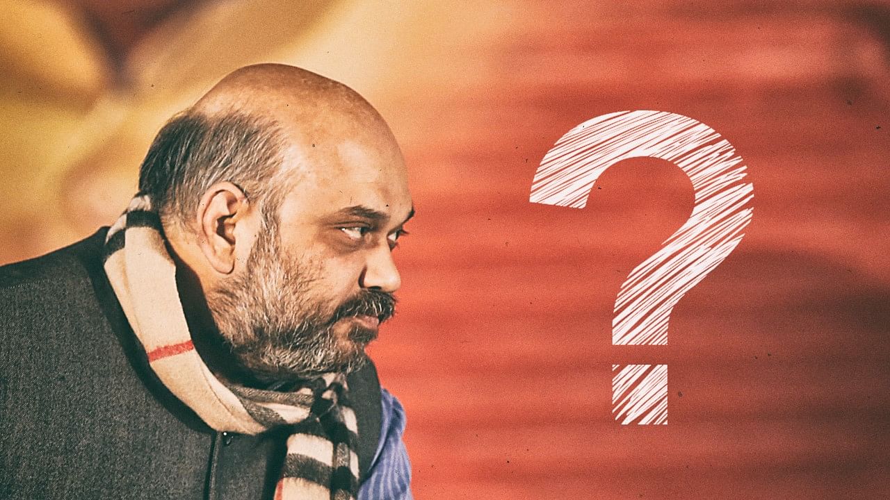 With no natural choice for CM, will Amit Shah announce a candidate for Uttar Pradesh? (Photo: Altered by <b>The Quint</b>)