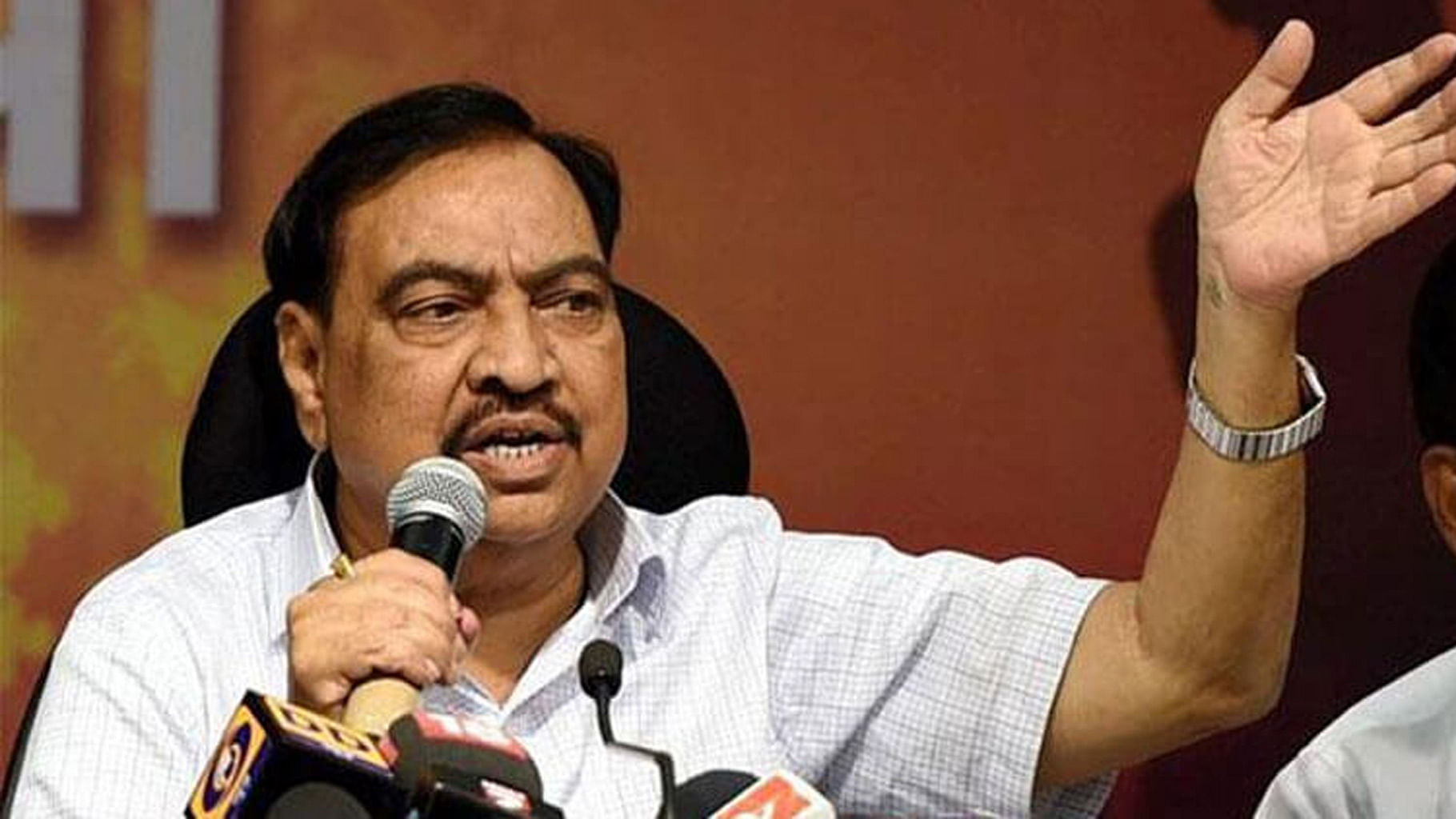 Eknath Khadse  is facing twin charges for his involvement in an illicit land deal and alleged connection with underworld don Dawood Ibrahim. (Photo: PTI)