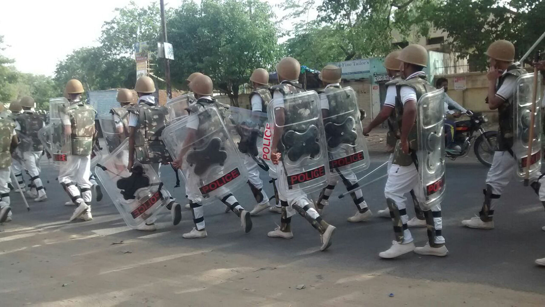 Police forces deployed in Mathura following the clash on Thursday. (Photo Courtesy: Brajesh Kumar)