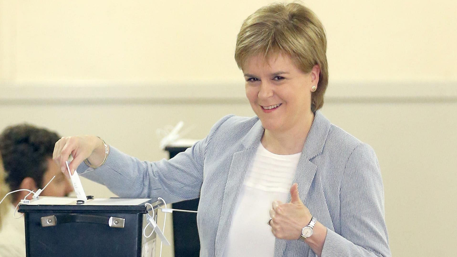 Scottish First Minister Nicola Sturgeon casting her vote in the historic referendum. (Photo: AP)