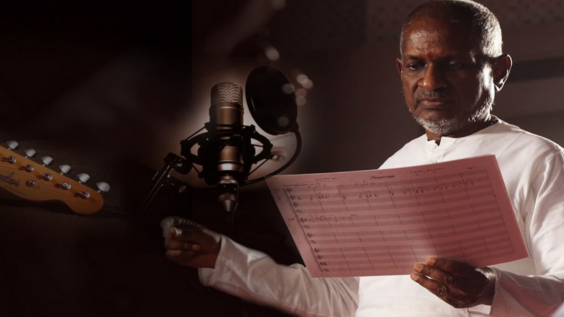 Ilayaraja scored for his 1000th movie in December last year. (Photo Courtesy: <a href="https://www.facebook.com/Ilaiyaraaja/photos/a.920507394660475.1073741827.918608478183700/949163171794897/?type=3&amp;theater">Ilayaraja’s Facebook page</a>)