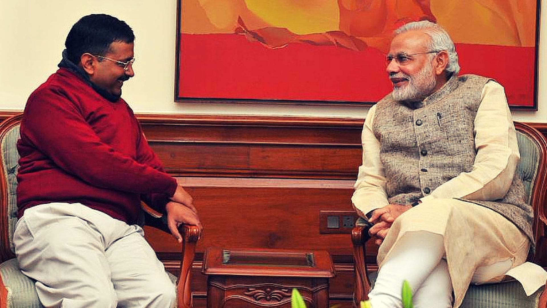 A file photo of Arvind Kejriwal with PM Modi.