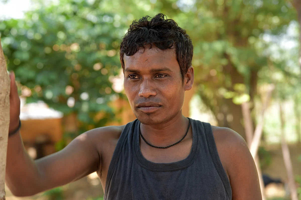Ajay Hembram, a contractual worker at the mine. (Photo: Tanmoy Bhaduri)