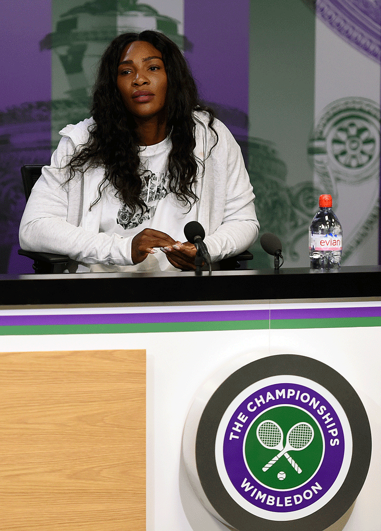 Serena Williams of the US at the pre-Championships press conference. (Photo: AP)
